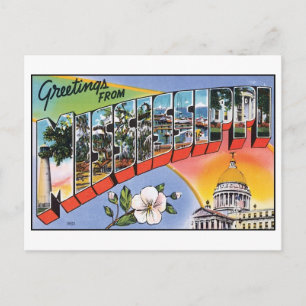 Saudações Do Cartão Postal De Vintage Do Missis