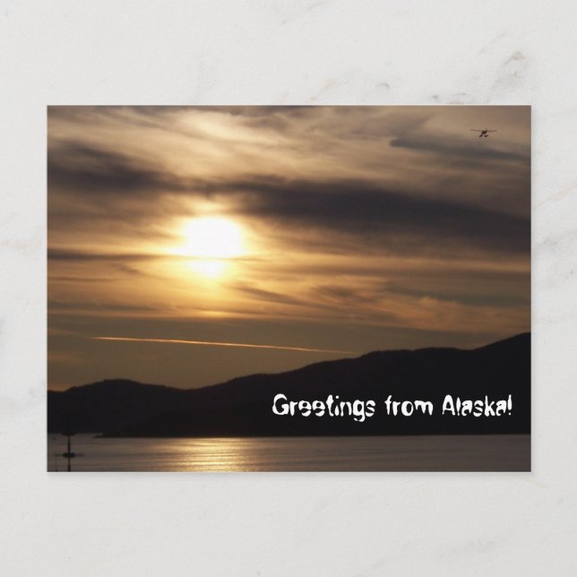 Saudações do cartão postal do Alasca (Frente)