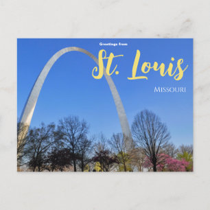 Saudações do cartão postal do Arco de St. Louis Mi