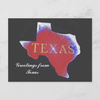 saudações do cartão postal do estado texas