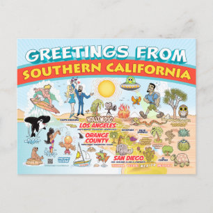 Saudações do Cartão Postal do Sul da Califórnia