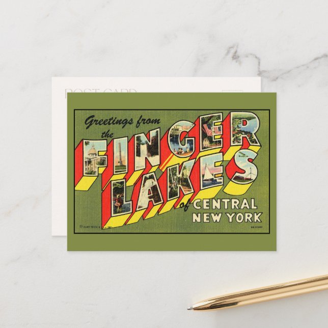 Saudações do cartão postal dos Grandes Lagos (Frente/Verso In Situ)