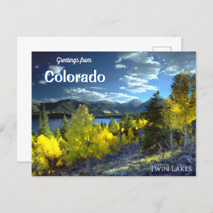 Saudações do cartão postal dos Twin do Colorado