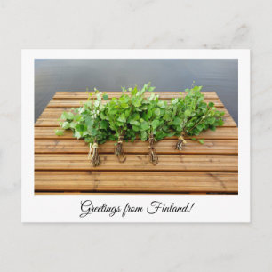 Saudações do cartão postal finlandês sauna