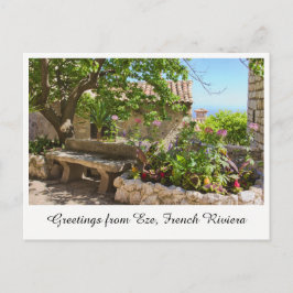 Saudações do cartão postal francês Riviera Eze