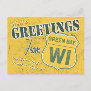 Saudações do cartão postal Green Bay em Wisconsin