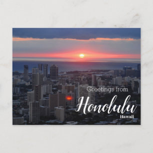 Saudações do Cartão postal Honolulu Hawaii Suns