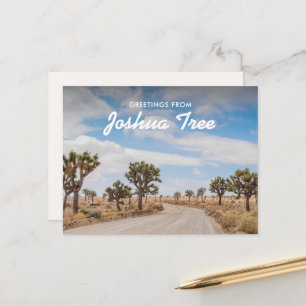 Saudações do cartão postal Joshua Tree