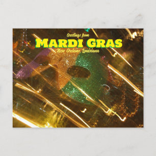 Saudações do cartão postal Mardi Gras Louisiana