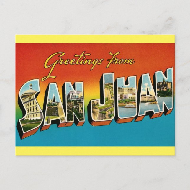 Saudações do cartão postal SAN JUAN PUERTO RICO (Frente)