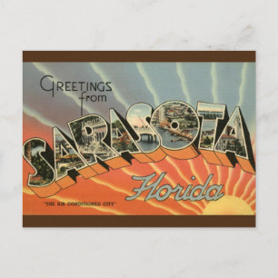 Saudações do cartão postal Sarasota Florida