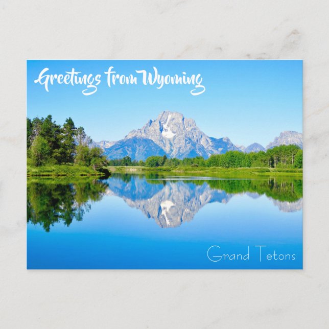 Saudações do cartão postal Wyoming Grand Tetons (Frente)
