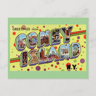 Saudações do CONEY ISLAND Cartão Postal de Nova Yo