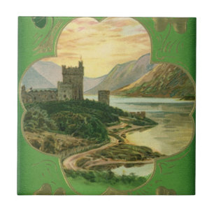 Saudações do Dia de São Patrício Vintage Castelo d