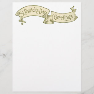 Saudações do Dia de São Patrício Vintage Golden Ba