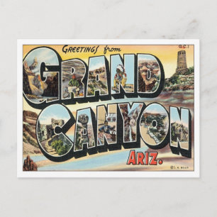 Saudações do Grand Canyon Arizona Cartão Postal