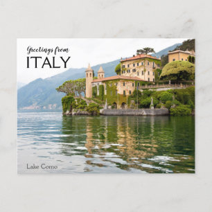 Saudações do Lago Como Itália Cartão Postal