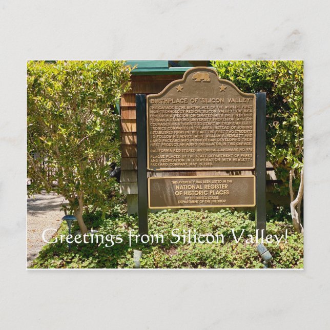 Saudações do Vale do Silício! Cartão Postal (Frente)