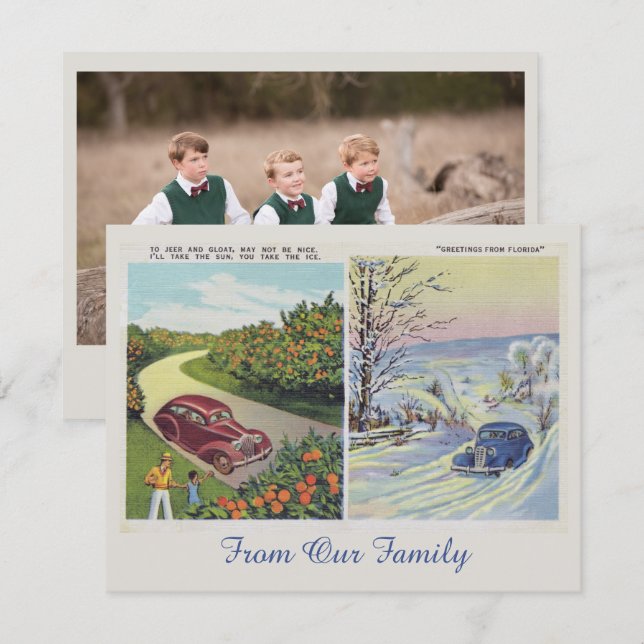 Saudações Engraçadas Do Cartões de fotos Da Florid (Frente/Verso)