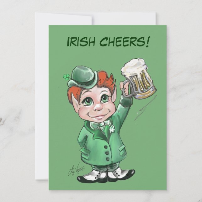 Saudações Irlandesas! Convites de festa do dia de  (Frente)