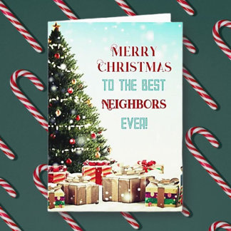 Saudações! Melhor cartão de Natal para vizinhos