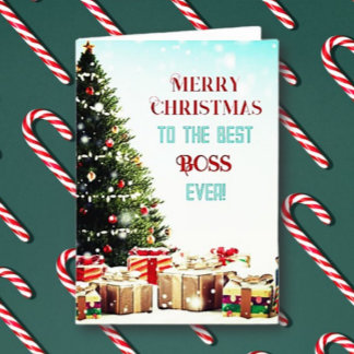 Saudações! Melhor Chefe Cartão de Natal