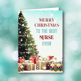Saudações! Melhor Enfermeira Cartão de Natal
