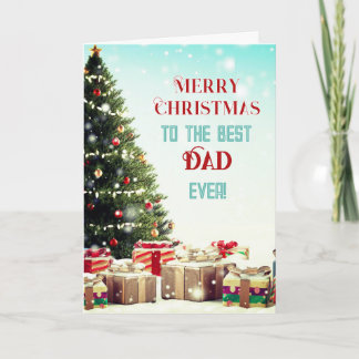 Saudações! Melhor Papai Cartão de Natal