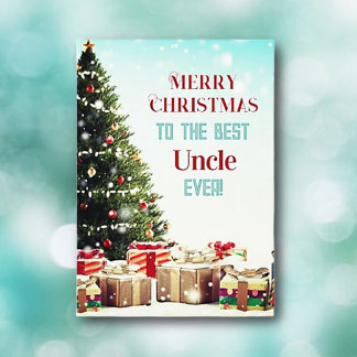Saudações! Melhor Tio Feliz Natal Cartão