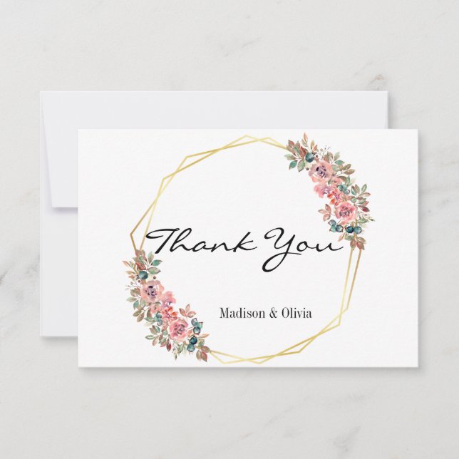 Saudações Obrigado Cartões (Frente)