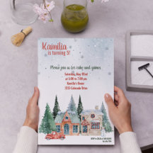 Saudações Sazonais Convite Bloom Aniversário