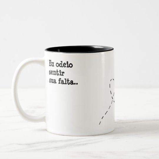 Saudade Caneca De Café Em Dois Tons