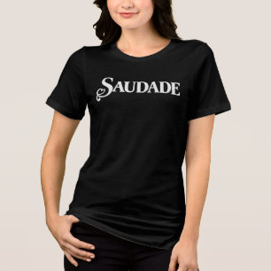 Saudade Design Tipográfico Vintage com Coração