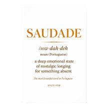 Saudade – Impressão de Definição Portuguesa Minima