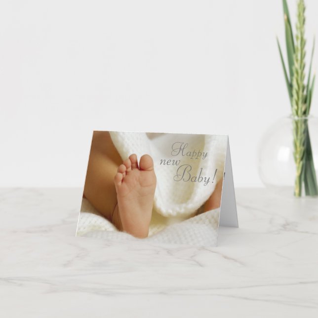 Saudando o Novo Cartão Bebê (Frente)