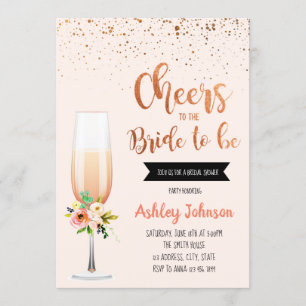 Saúde à noiva para ser convite de festas