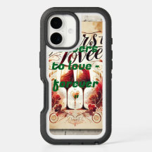 Saúde ao Amor - Elegante iPhone 16 Caso Romântico