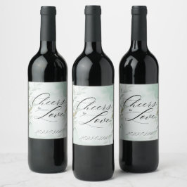 Saúde ao Amor - Etiqueta Elegante de Vinho de Casa