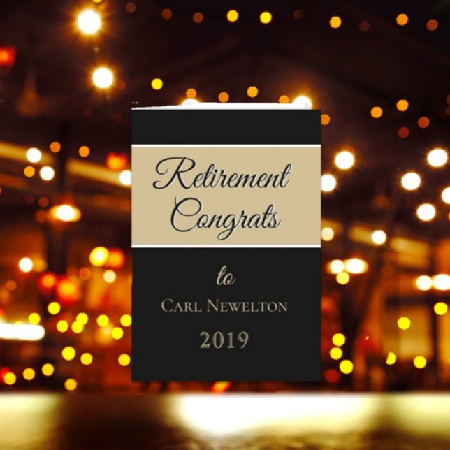 Saúde, aposentem-se! Cartão de aposentadoria perso (Criador carregado)