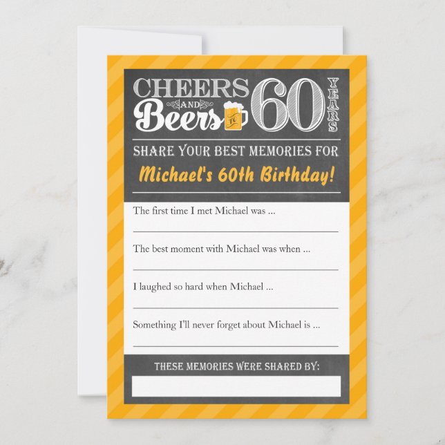 Saúde e cerveja a 60 anos ・ Compartilhe um cartão  (Frente)