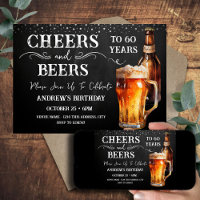 Saúde e Cervejas 60.º Aniversário Convite Russo
