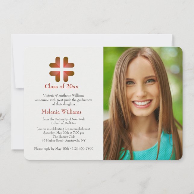 Saúde é tudo convite para graduação de fotos (Frente)