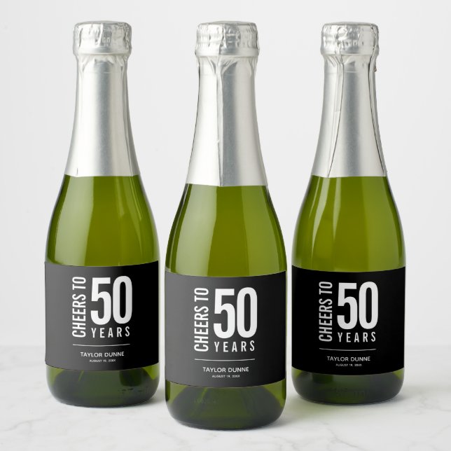 Saúde para 50 anos preto e branco (Garrafas)