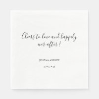 Saúde para amar guardanapos de casamento minimalís