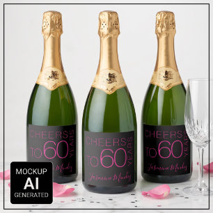 Saúde por 60 anos Black Fuchsia Pink Chic Elegante
