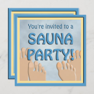 Sauna Party Engraçado Pés Engraçado Convite