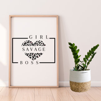 Savage Girl Boss Poster