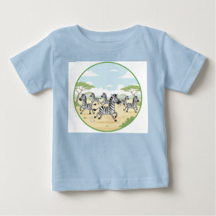 Savanna Sprint – Camisa Grupo de Zebras Correndo D