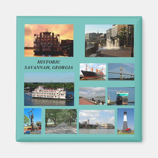 Savannah histórica, imã da Geórgia (Frente)