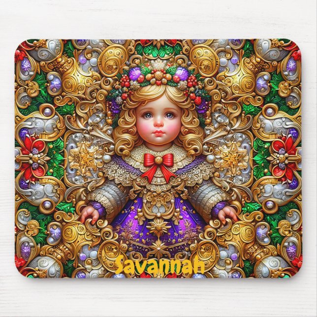 SAVANNAH ~ Natais vintages boneca ~ Mousepad (Frente)